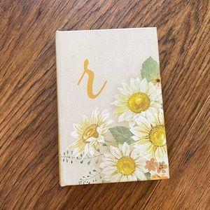 Letter R Fall Cottage Flower Mini Floral Decorative Book Hidden Storage